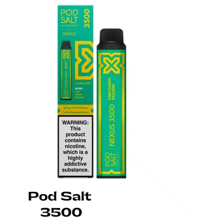 pod salt nexus 3500 puffs vape kiwi guava passion