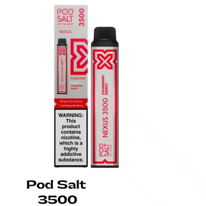 pod salt nexus 3500 puffs vape strawberry energy