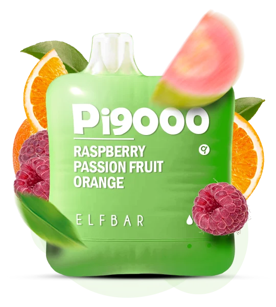 elfbar pi9000 vape raspberry passion fruit orange