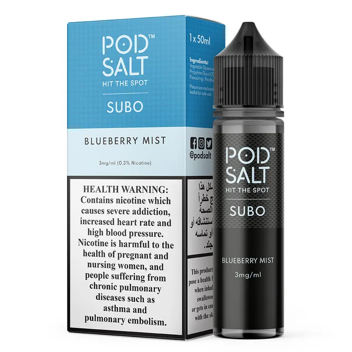 pod salt subo eliquid blueberry mist