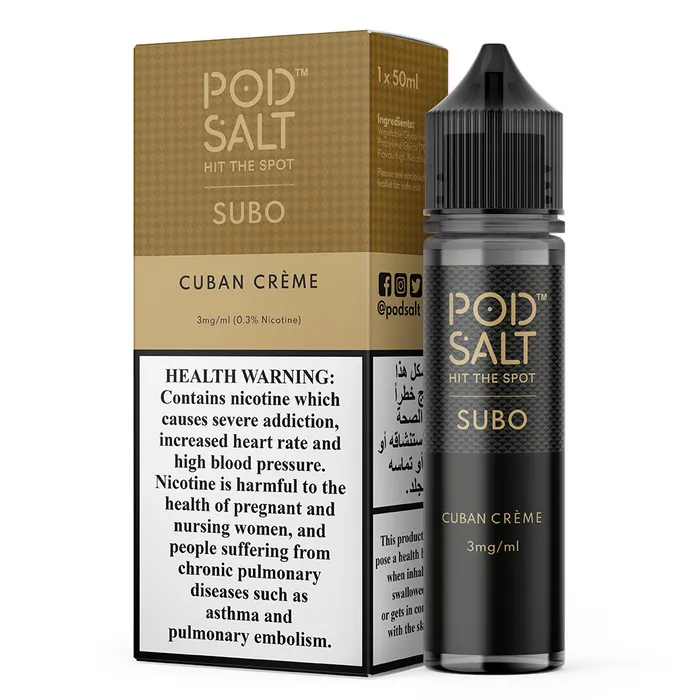 pod salt subo eliquid cuban creme
